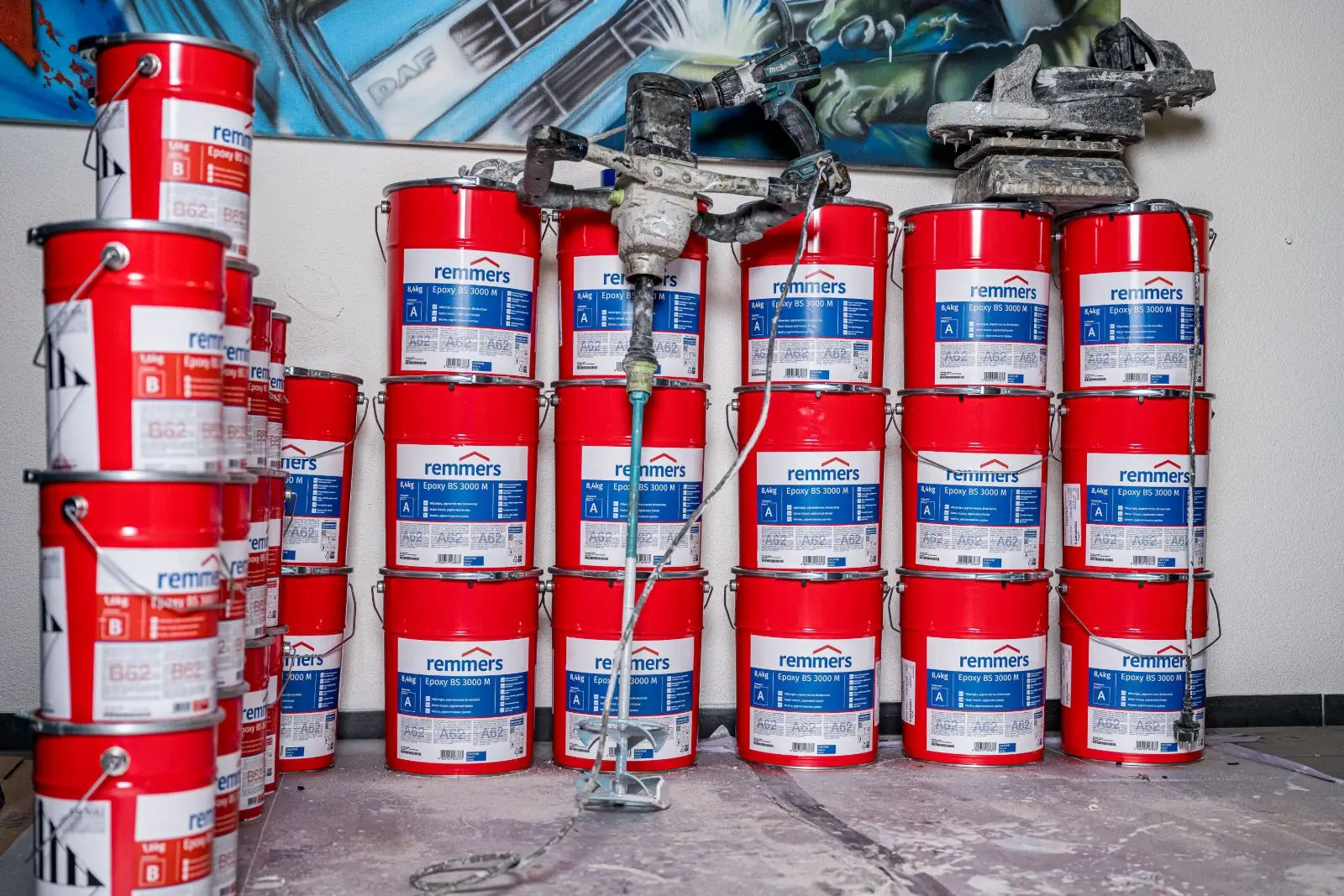 epoxy voor hert repareren van een cementdekvloer