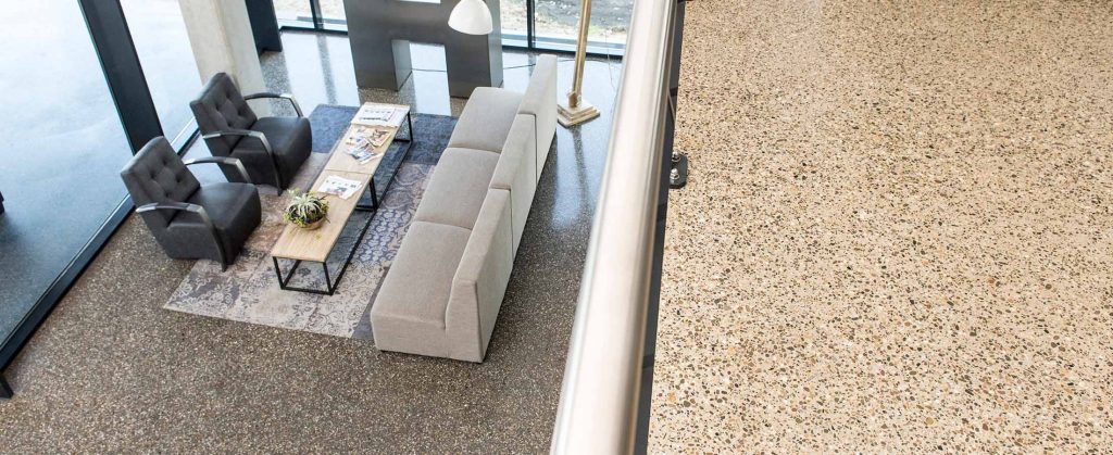 Terrazzo betonvloer kantoorpand