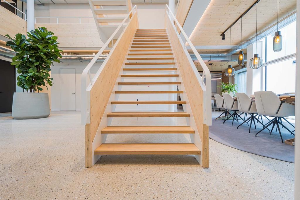 Terrazzo betonvloer uitstraling