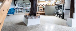Terrazzo betonvloer woning