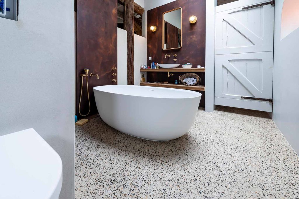 Terrazzo betonvloer woning