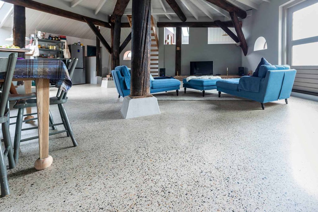 Terrazzo betonvloer woning Nederhemert Hardeman Vloerbewerking 3