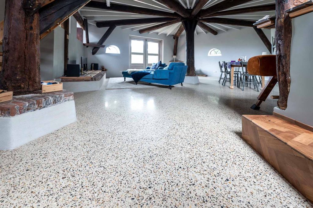 Terrazzo betonvloer woning Nederhemert Hardeman Vloerbewerking 5