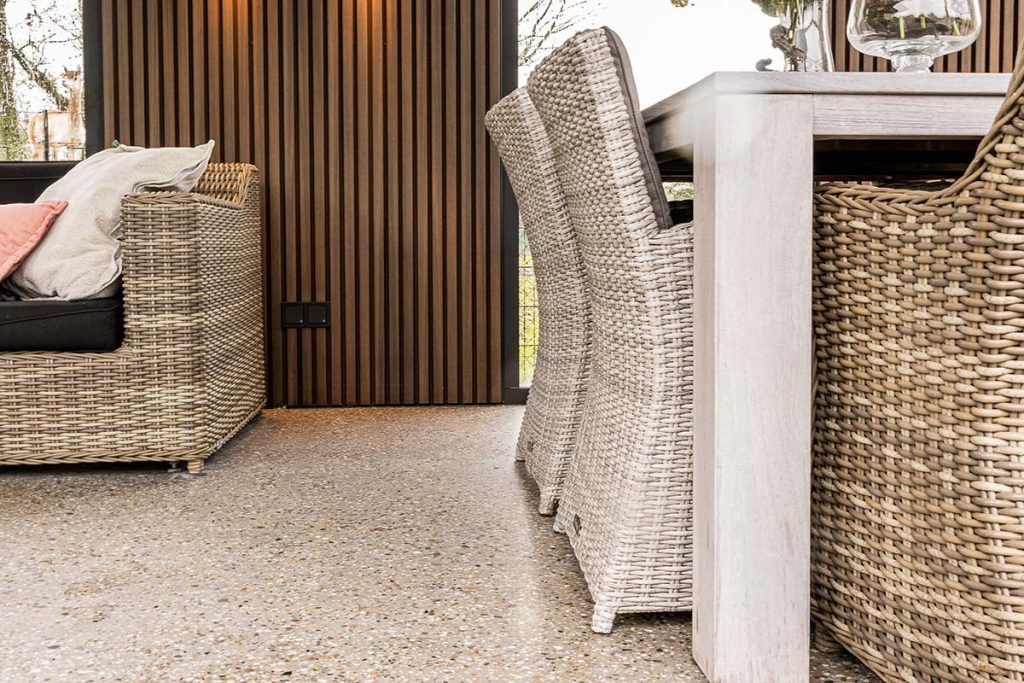 Voorbeeld terrazzo betonvloer