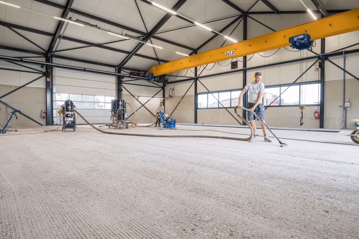 Magazijn betonvloer
