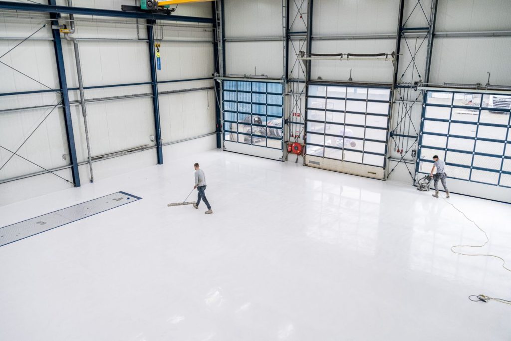 Magazijn betonvloer